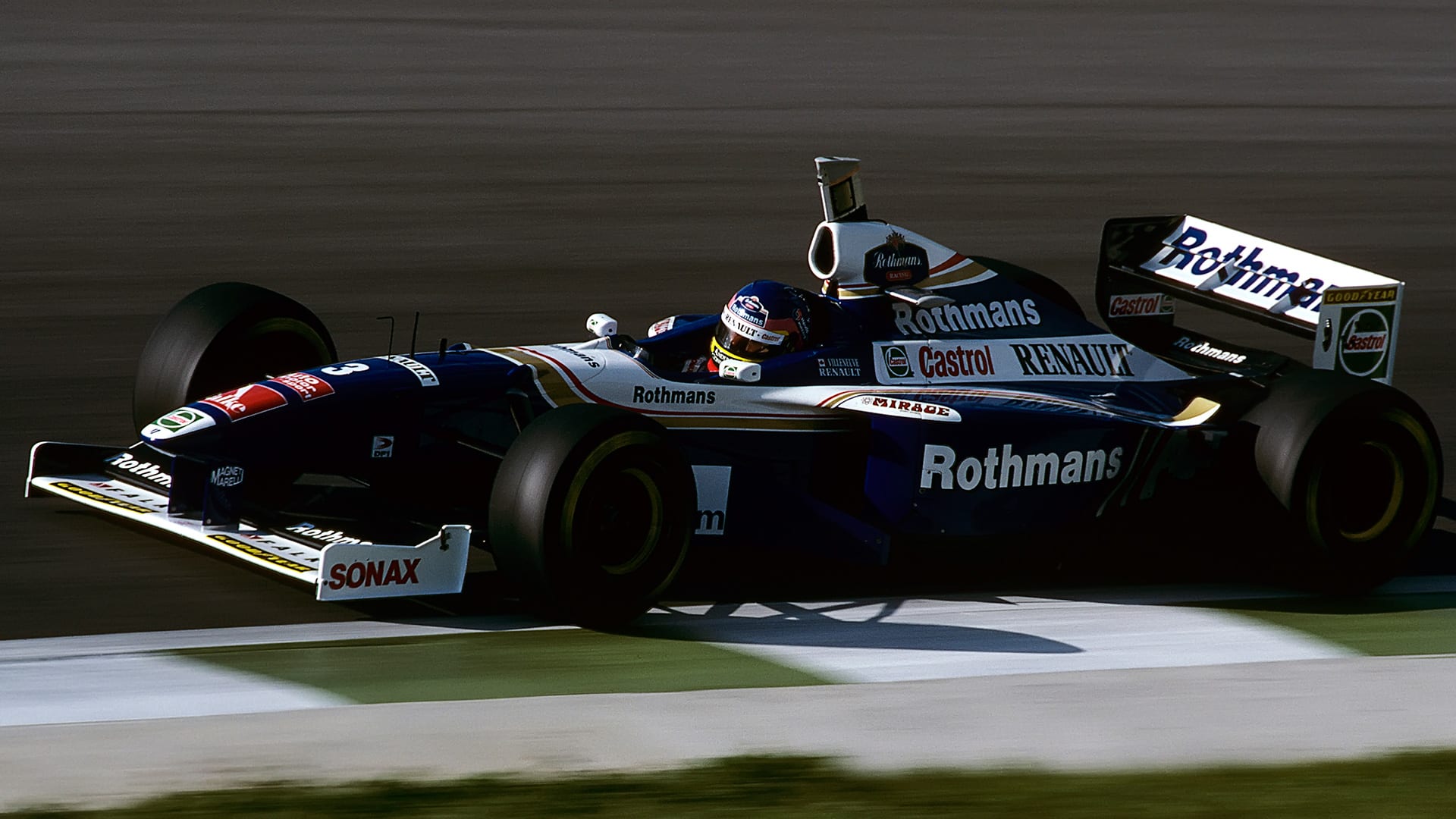 1997 SPANISH GP JEAN ALESI PIT STOP BENETTON 35mm COLOUR F1 PRESS SLIDE 