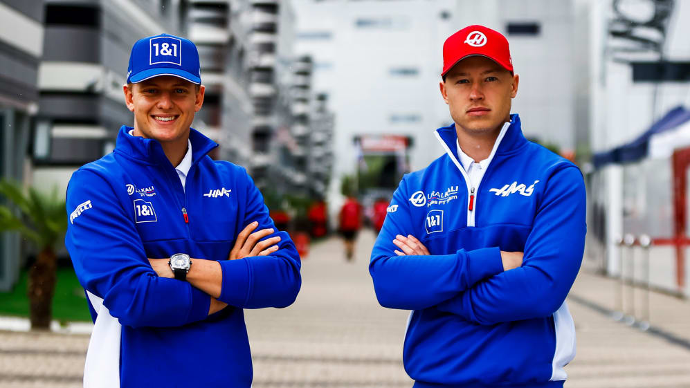 Mick Schumacher and Nikita Mazepin, photo by F1 official