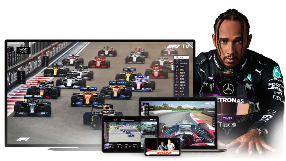 Green background Telegraph elegant F1 TV launches on large screen devices ahead of this weekend's Sao Paulo  Grand Prix | Formula 1®