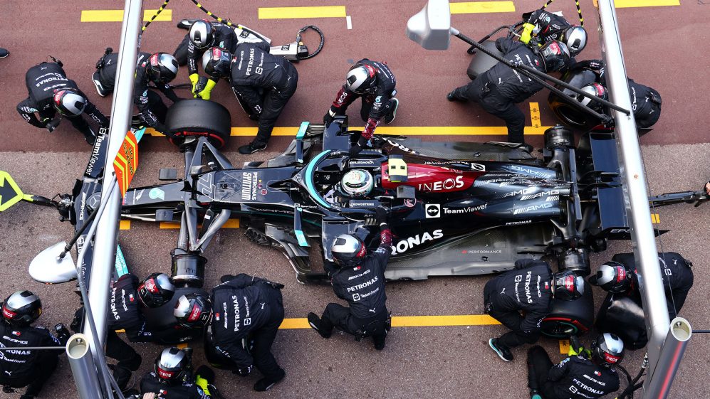 Mercedes Amg F1 team on Monaco Grand Prix