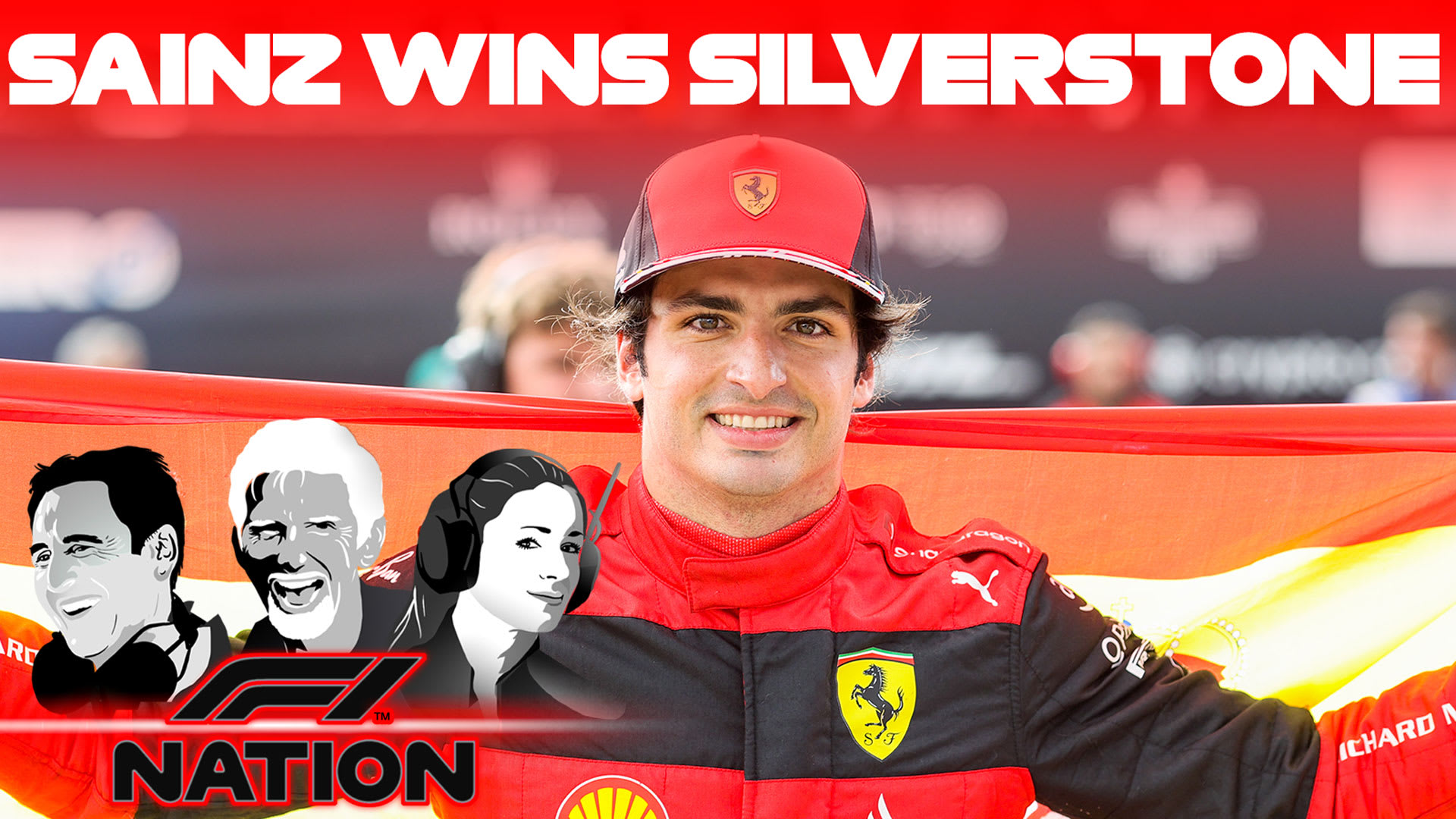 F1 NATION British Grand Prix review featuring maiden winner Sainz and