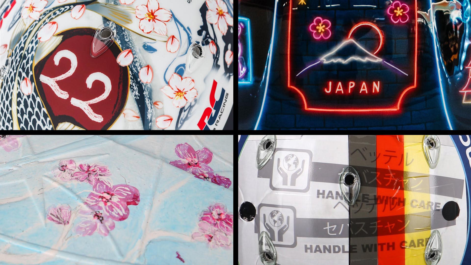 Gallery Check Out The Japanese Gp Special Helmets Including Home Favourite Tsunoda S Design Formula 1