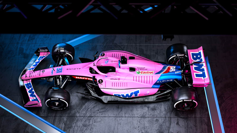 F1 2022 - BWT Alpine F1 Team - Lancio A522 - monoposto rosa