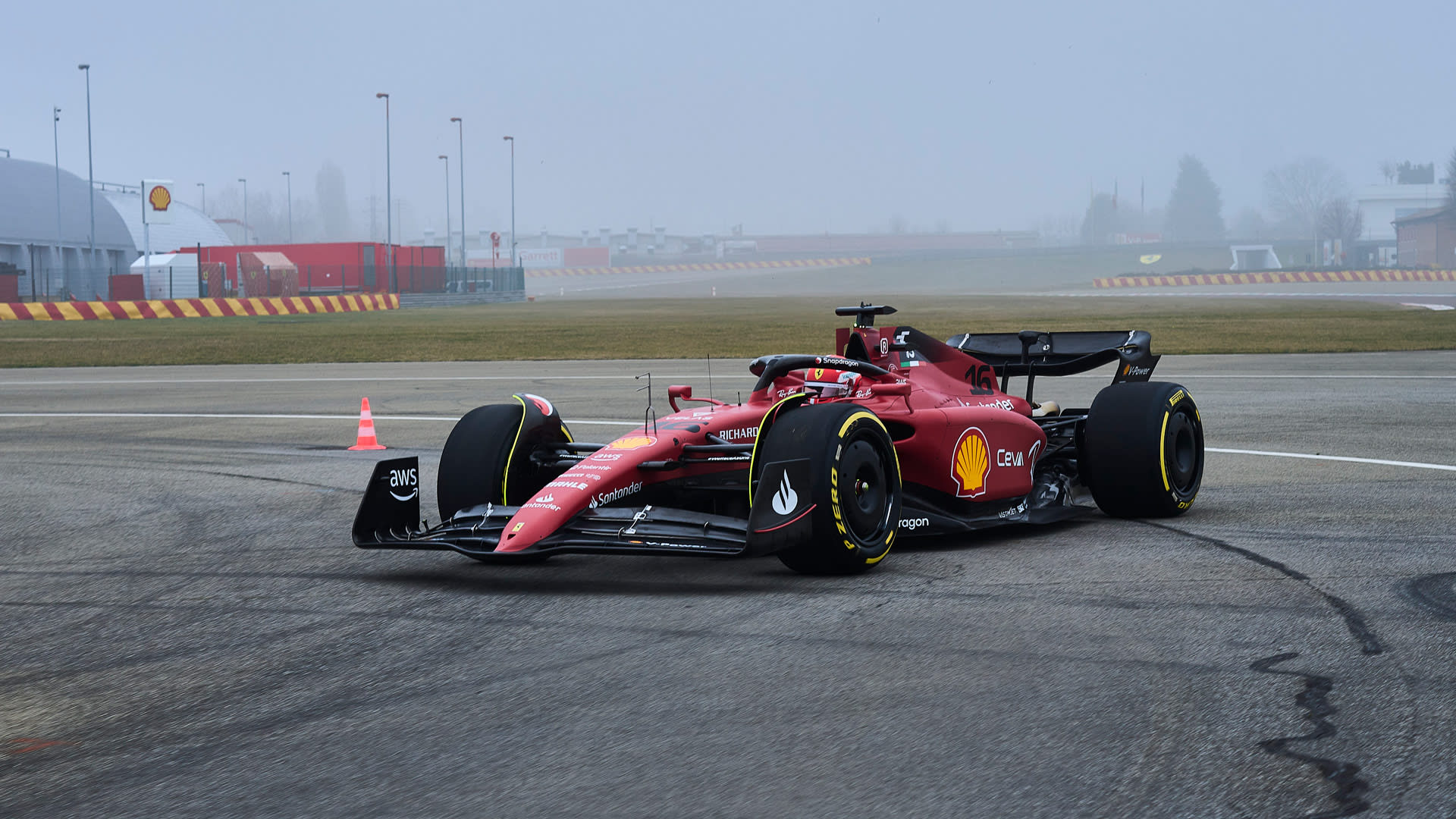 Ferrari drivers Sainz and Leclerc shake down new F1-75 car at