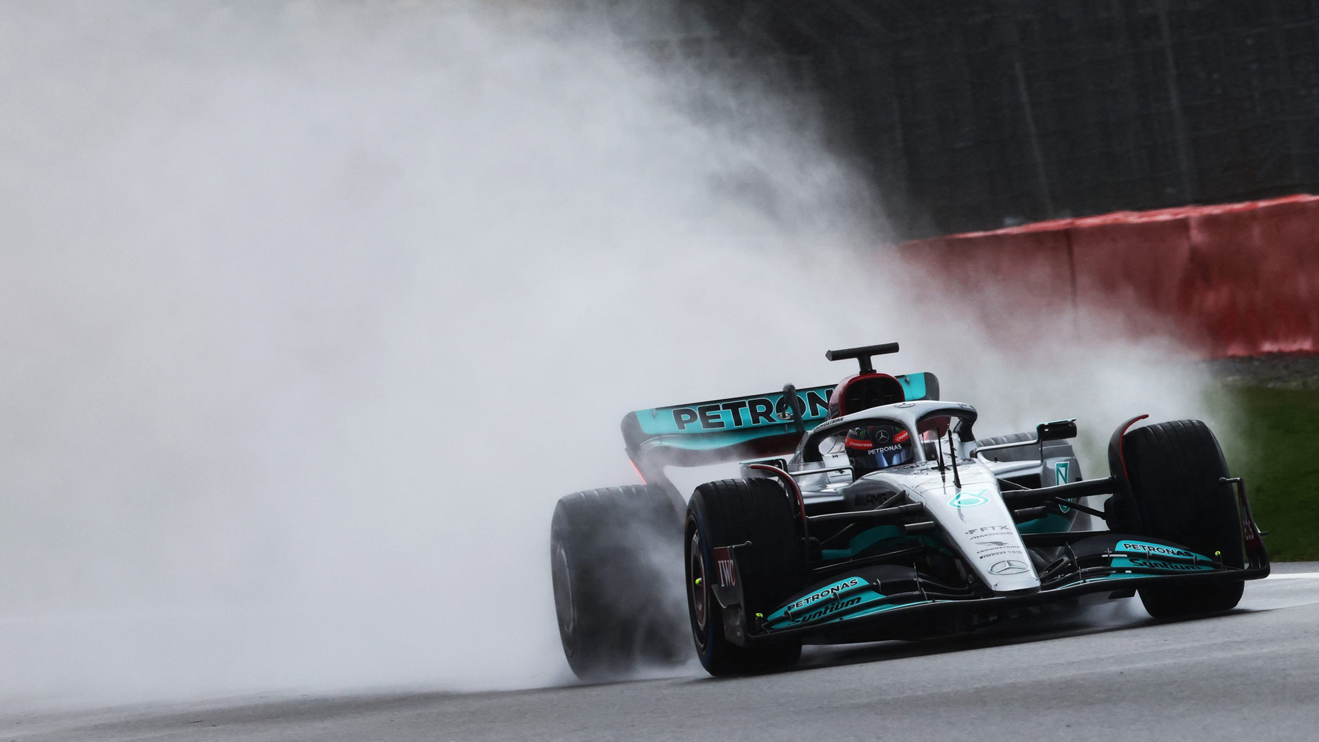 Russell and Hamilton brave 'absolutely crazy' conditions at Mercedes'  Silverstone shakedown | Formula 1®