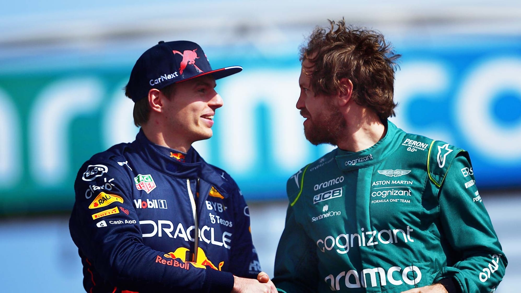 Sebastian Vettel and Max Verstappen
