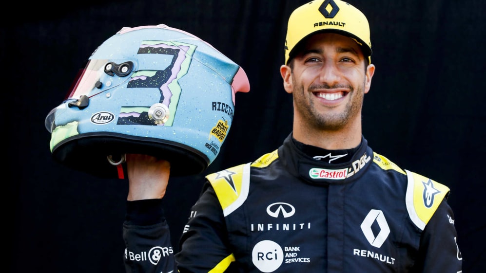 GALLERY: shows off new helmet design in Melbourne | Formula 1®