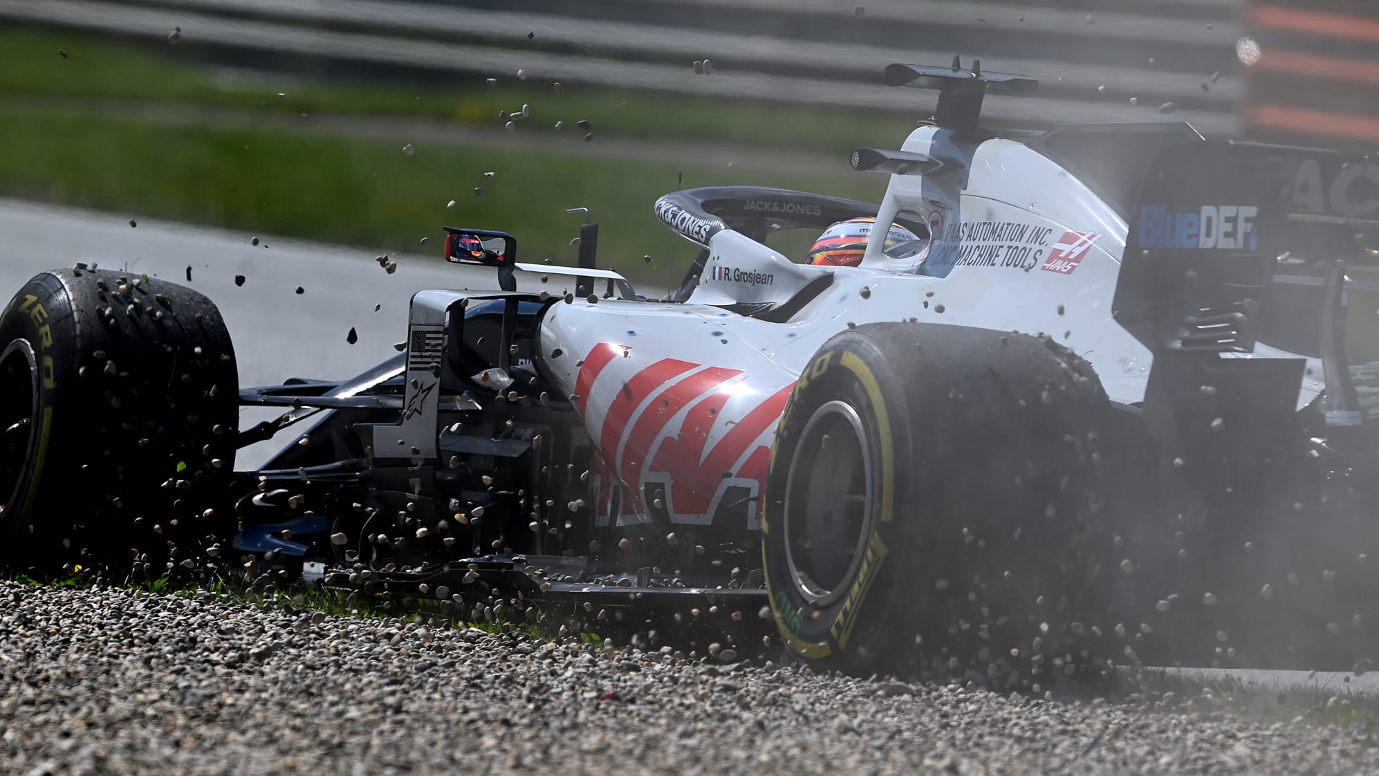 Romain Grosjean (Haas) podczas GP Austrii 2020