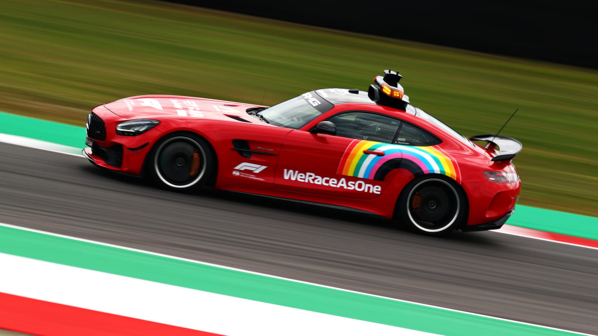Safety Car sports special red livery at Mugello to celebrate Ferrari’s