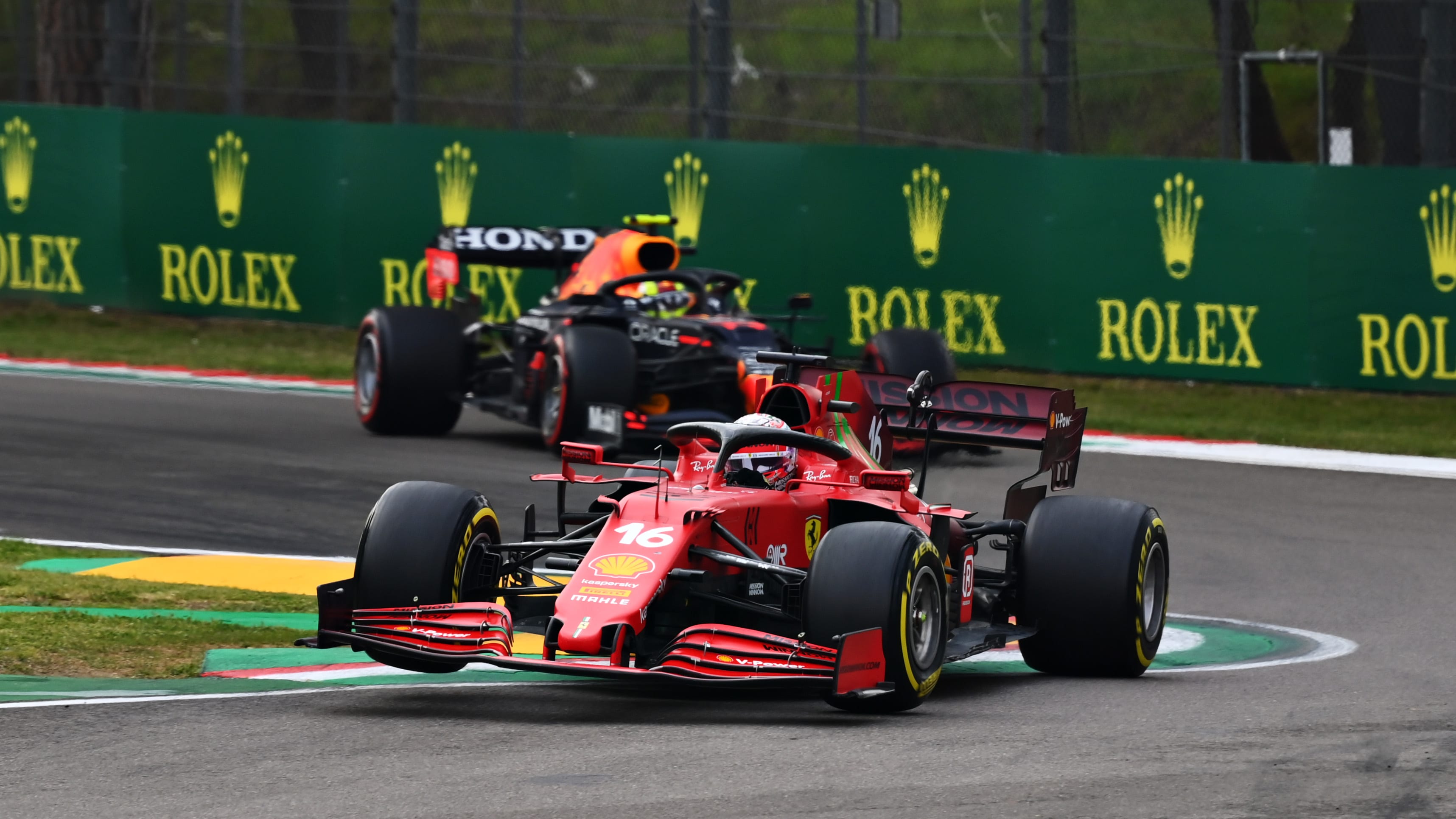 Mixed feelings for Leclerc as wet set-up almost yielded Imola podium |  Formula 1®