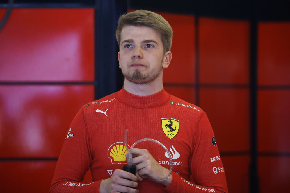 Close 1435403588 1435404261 1435428965 1435403588 1435404261 NextPrevious01 / 03 AUSTIN, TEXAS - OCTOBER 21: Robert Shwartzman of Israel and Ferrari looks on from the garage during practice ahead of the F1 Grand Prix of USA at Circuit of The Americas on October 21, 2022 in Austin, Texas. (Photo by Chris Graythen/Getty Images)